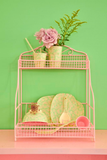 Melamine Rectangular Plate | Pink Flower Field Print