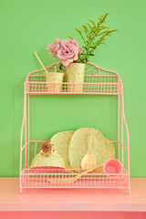 Melamine Rectangular Plate | Pink Flower Field Print