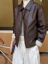Retro PU Leather Jacket For Women, Brooklyn Heights, BYMANYC New York.