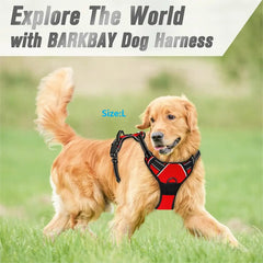 No Pull Reflective Dog Harness with Easy Control Handle for Large Dogs
