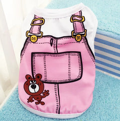 Summer Cartoon Dog Shirt – Soft & Breathable Pet T-Shirt for Small Dogs