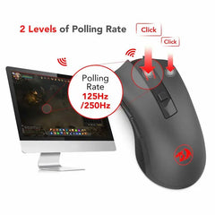 M652 Optical 2.4G Wireless Mouse with USB Receiver