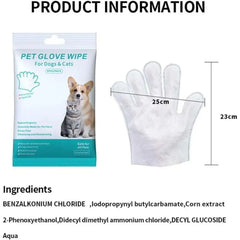 Fur Ease Pet Grooming Glove Wipes | 6-Pack No-Rinse Wipes for Dogs & Cats