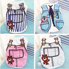 Summer Cartoon Dog Shirt – Soft & Breathable Pet T-Shirt for Small Dogs