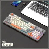 98-key Wireless Keyboard Rainbow Light