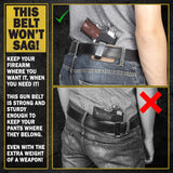 Steel Core Leather Gun Belt 1.25” – Made in USA