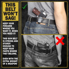 Steel Core Leather Gun Belt 1.25” – Made in USA