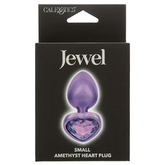 Jewel Amethyst Heart Plug Small