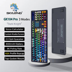 SKYLOONG GK104 Pro Wireless Mechanical Keyboard with Screen & Knobs