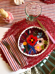 Elina Striped Dinner Napkin Set