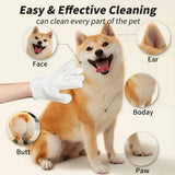 Fur Ease Pet Grooming Glove Wipes | 6-Pack No-Rinse Wipes for Dogs & Cats