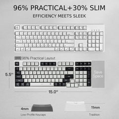 2.4G BT Wireless Computer 98 Keys Slim