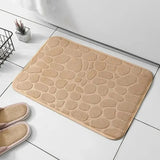 Soft Memory Foam Microfiber Anti-Slip Pebble Floor Mat | Bathroom & Living Room Rug
