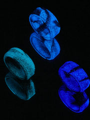 Women's Aqua Galaxy Glow Silicone Ring