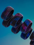 Women's Aqua Galaxy Glow Silicone Ring