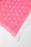 Quilted Sujani Throw Blanket - Neon Pink