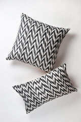 Toto Black + White Ikat Pillow
