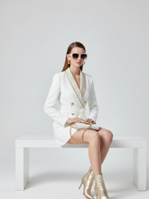 UPPER EAST SIDE Jeweled Chain Blazer Dress BYMANYC ® New York