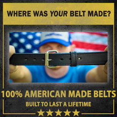 Steel Core Leather Gun Belt 1.25” – Made in USA