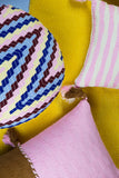 Antigua Pillow - Baby Pink and Umber Colorblocked