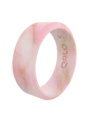 Women's Metallic Marble Modern Silicone Ring