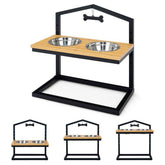 Adjustable Elevated Dog Feeder with 5 Height Settings - Premium Raised Pet Feeding Station with 2 Large Stainless Steel Bowls - Marcapon