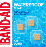 BAND-AID 50-count waterproof clear spot bandages – protective for small wounds