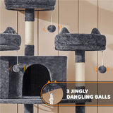 Renwick 69in Large Cat Tree Tower with Condos & Scratching Board - Dark Gray