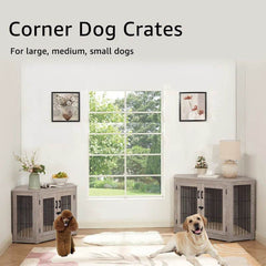 Dereham Furniture Corner Dog Crate with Cushion - Marcapon