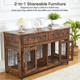 Dog Crate Furniture with Openable Partition - Marcapon