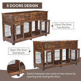 Dog Crate Furniture with Openable Partition - Marcapon