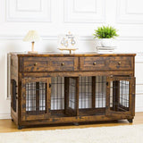 Dog Crate Furniture with Openable Partition - Marcapon