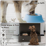 Pet Feeder Station with Stainless Steel Bowls & Storage Cabinet - Elevated Dog Food Station with Pull-Out Drawer | All-in-One Pet Organization