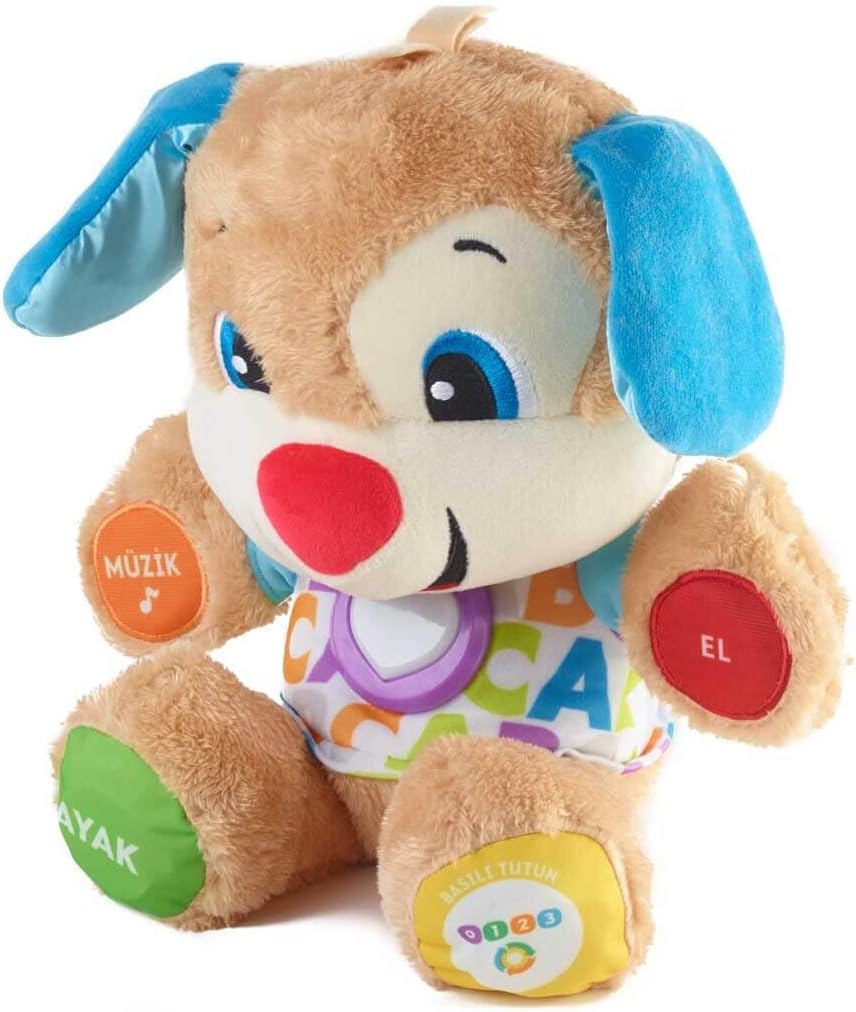 Müzikli, konuşan ve ışıklı bebek oyuncağı – Fisher-Price Eğitici Köpekçik
