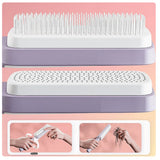Girlies Self-Cleaning Hair Brush | Detangling Bristles & Scalp Massage for All Hair Types