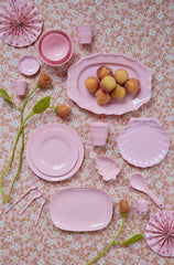 Large Melamine Rectangular Plate - Soft Pink