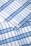 Coco Plaid Table Runner in Natural Indigo