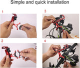 Motosiklet Telefon Tutacağı | 360° Döner, Kaymaz, Evrensel Gidon Montajı