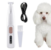 Pet Paw Hair Trimmer | Low-Noise Electric Grooming Trimmer with LED Light for Dogs & Cats