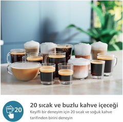 Philips 5500 Serisi Tam Otomatik Espresso Makinesi | 20 Tarif, LatteGo, Sessiz