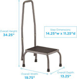 Nova Step Stool With Hand Rail – Safe, Durable, Non-Slip Step Up Stool 6066