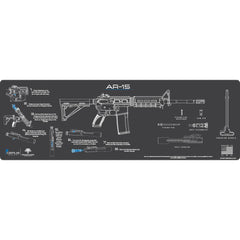 Rifle Cleaning Mat - Instructional - AR-15 - Made in the USA