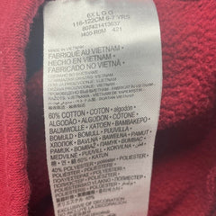 Nike Girls Glitter Logo Red Long Sleeve Sweatshirt Hoodie — Pre-Owned, Size 6X
