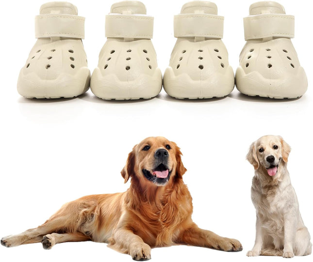 Croc-Style Dog Shoes – 4 Pack Set