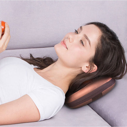 Shiatsu Massage Pillow with Infrared Heat | Car & Home Kneading Neck, Shoulder & Back Massager