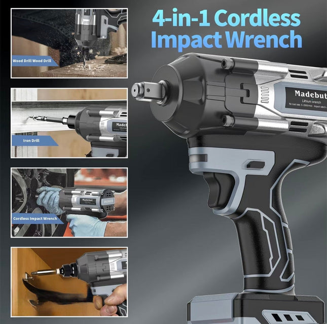 ImpactPro Cordless Wrench | 1000Nm High Torque Brushless Impact Wrench Set