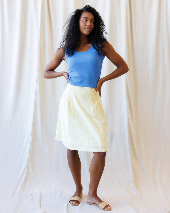 Off The Clock Cotton Jacquard Skirt