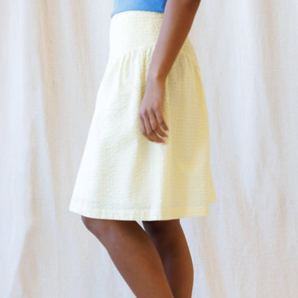 Off The Clock Cotton Jacquard Skirt