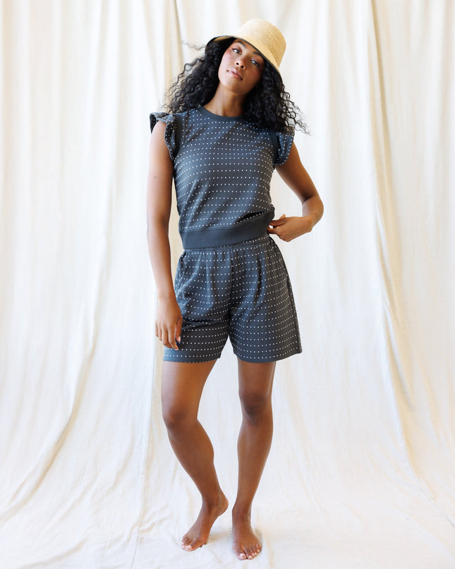 On Repeat Pleated Jacquard Shorts - Final Sale