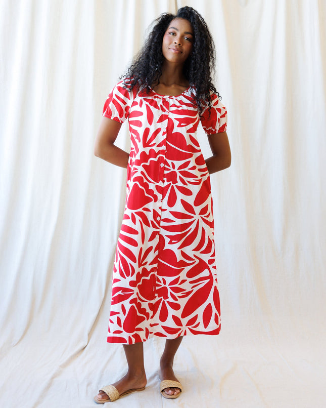Vitamin Sea Botanical Belted Maxi Dress